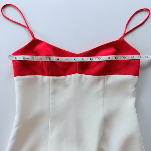NWOT Amanda Uprichard Lawrence Colorblock Maxi Dress in White & Crimson Red Sz S - Picture 10 of 11